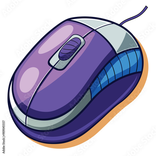 Optical computer mouse vector illustration isolated on a white background