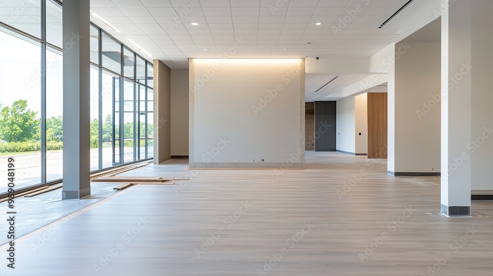 Obraz premium Modern Unfinished Office Space with Open Design