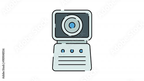 Barcode Scanner Illustration motion graphic animation with alpha channel.
