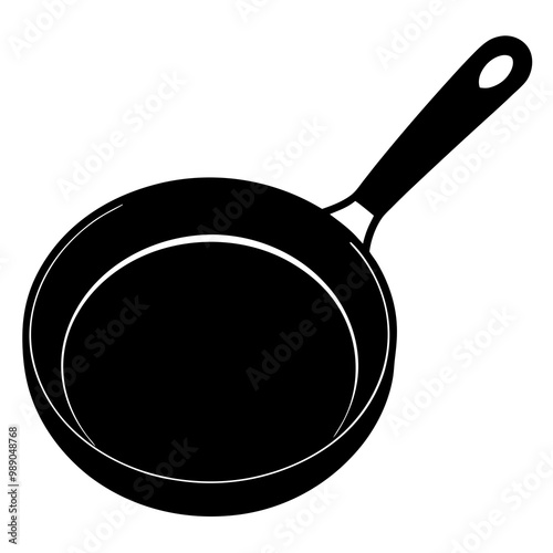 Skillet silhouette vector illustration