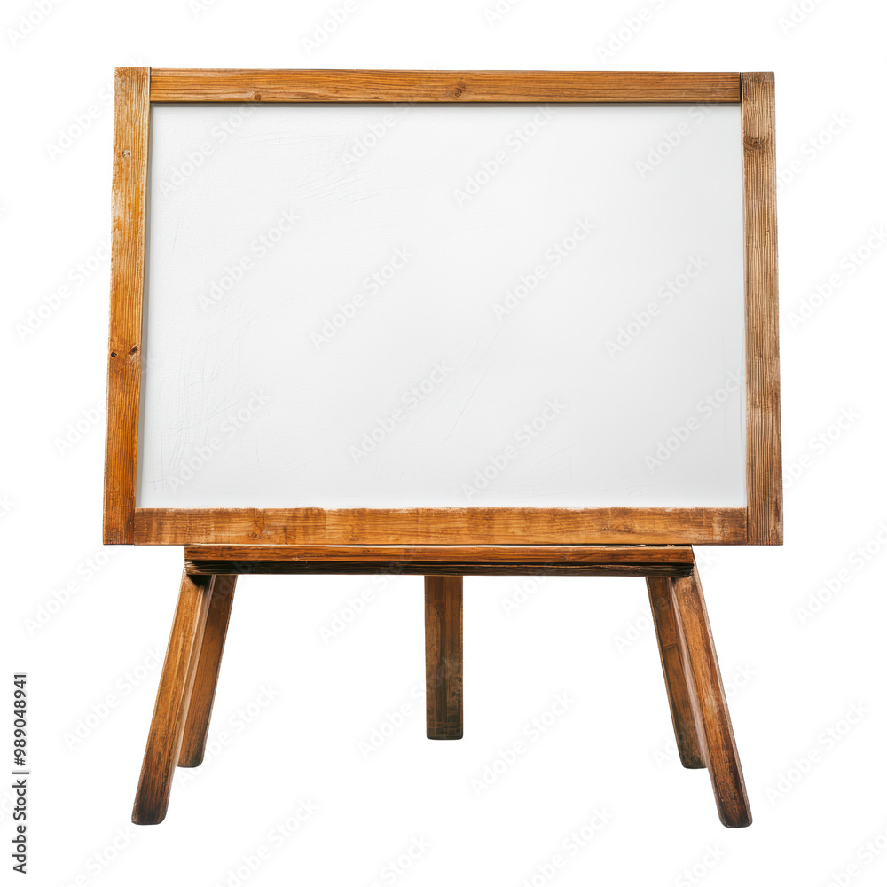 Blank wooden easel board on white isolated background. transparent background. Blank wooden easel board on white isolated background. transparent background.