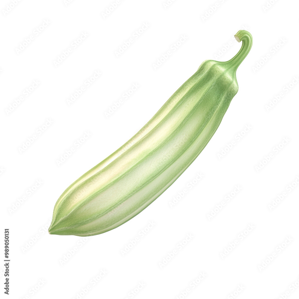 Green zucchini on white isolated background. transparent background.