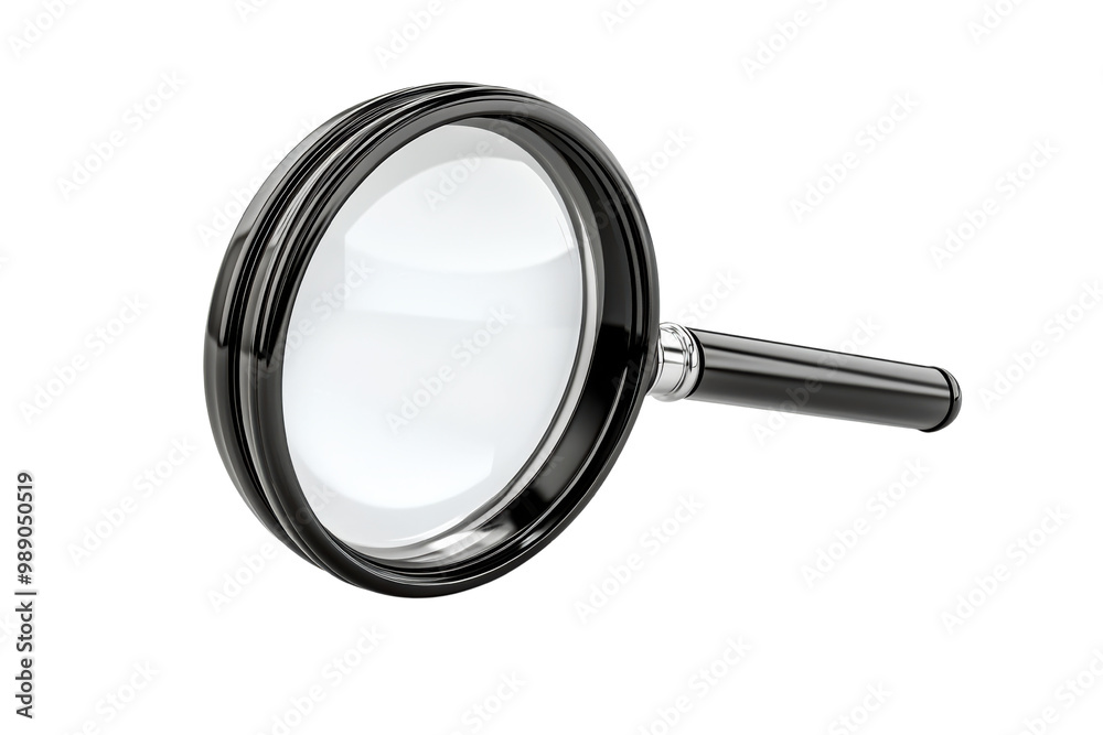 Magnifying glass on a white isolated background transparent background Magnifying glass on a white isolated background transparent background