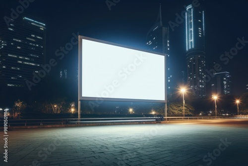 City billboard screen light.