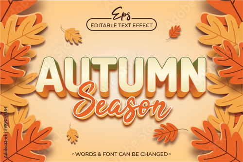 Autumn Season editable text effect template
