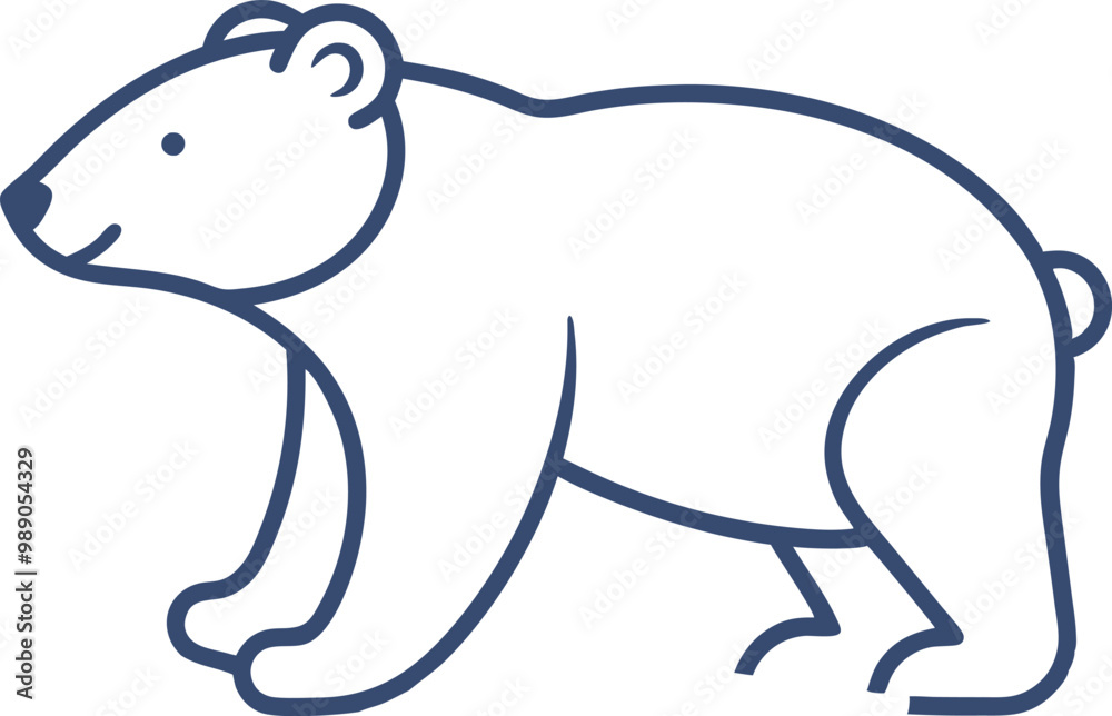 Obraz premium Whimsical Vector of a Polar Bear Cub Playing Joyfully in the Snow 