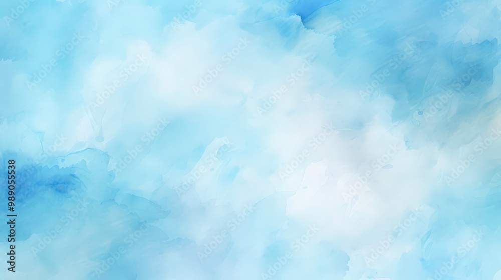 Fototapeta premium Blue and white watercolor abstract background suitable for web design, social media graphics, digital art projects, and printing materials. Generative AI