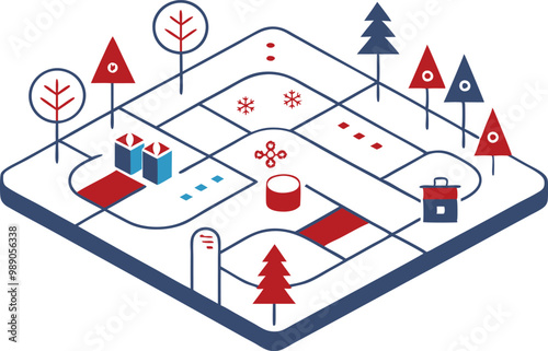 Chill and Conquer a Competitive Winter Board Game with Vector Designs
