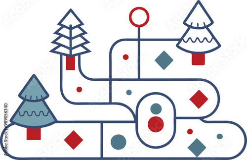 Winter Wonderland a Cozy Board Game Journey with Stunning Vector Art
