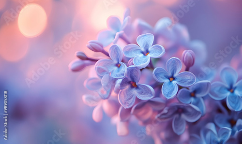 Beautiful lilac flowers ,Purple lilac flowers on the bush