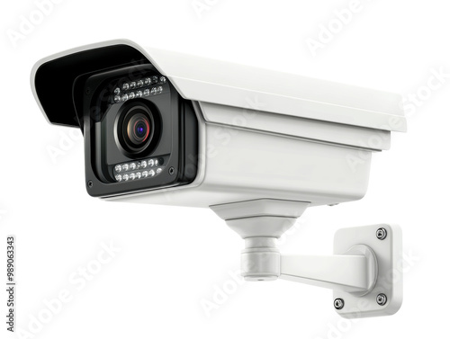 Security camera with modern design on white isolate background. transparent background