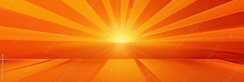 Obraz premium Sunset Orange Game Show Glow: Radiant Backdrop