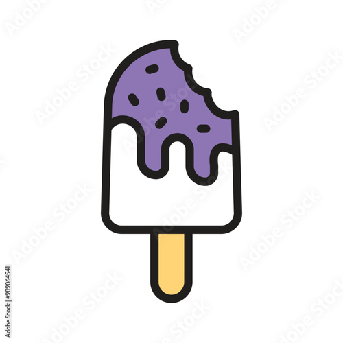 Colorful ice cream icon for all your sweet cravings