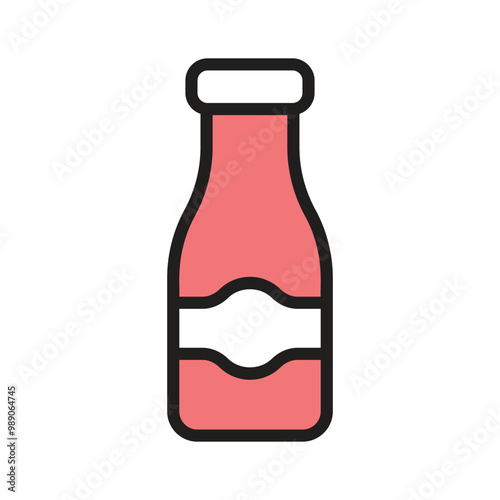 Classic ketchup bottle icon for your food related designs