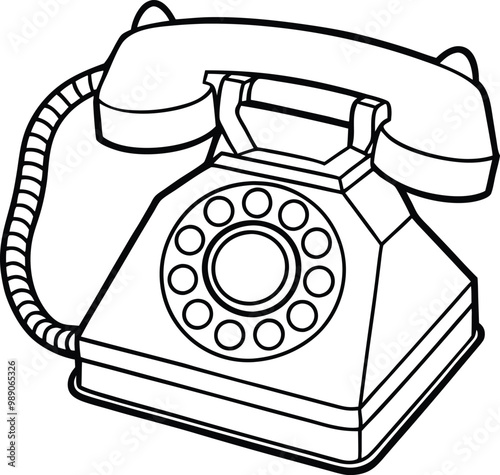 Telephone vector silhouette