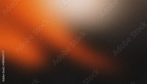 Blend of orange, black, and white abstract background with a bold grainy texture