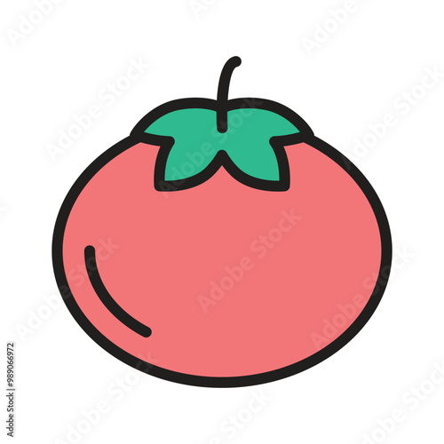 Fresh tomato icon perfect for salads, cooking and healthy dishes