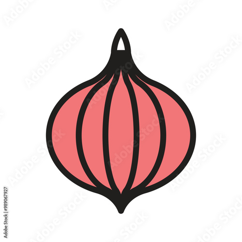 Fresh onion icon, ideal for cooking, recipes and savory dishes