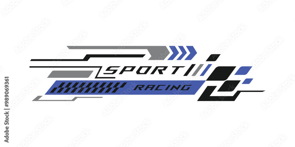 Obraz premium Wrap vehicle sports stripe sticker racing isolated