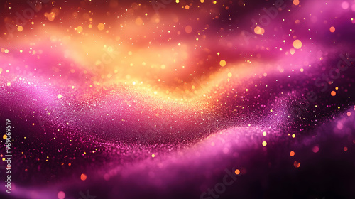 Sparkling Shimmering Gold and Pink Glitter Abstract Background