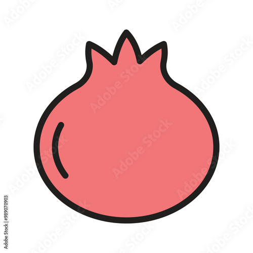 Fresh and healthy pomegranate icon