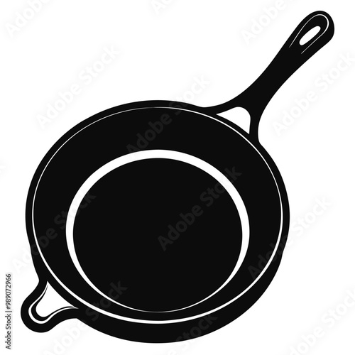 Skillet vector silhouette 