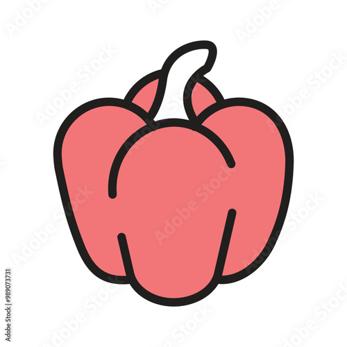 Capsicum icon showcasing colorful, fresh peppers