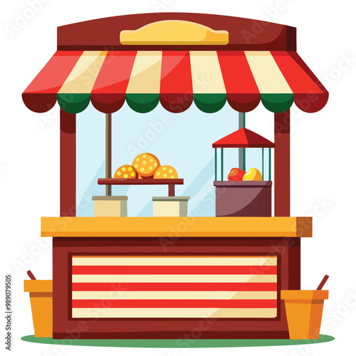 Snack stand vector illustration 