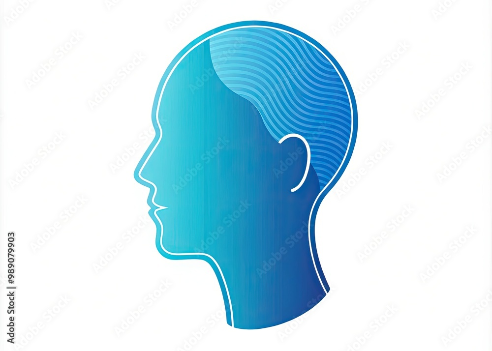 A blank, minimalist illustration of a human head outline, void of facial features, in a subtle gradient of blue hues on a white background. A blank, minimalist illustration of a human head outline, void of facial features, in a subtle gradient of blue hues on a white background.