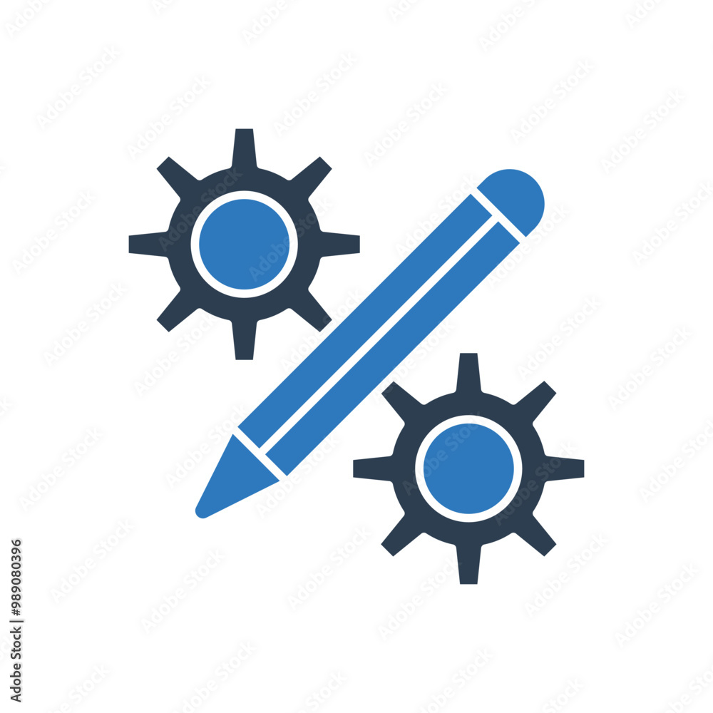 Setting edit Icon - Gear With Pencil Icon Setting edit Icon - Gear With Pencil Icon