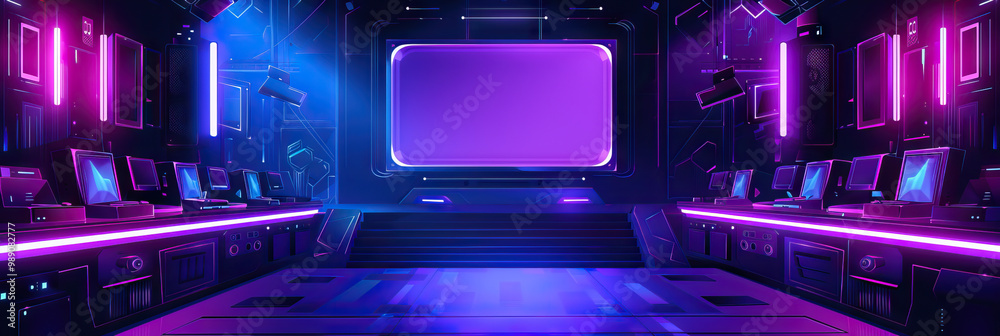 Striking Purple Game Show Lighting for Edgy and Dramatic Effects Striking Purple Game Show Lighting for Edgy and Dramatic Effects