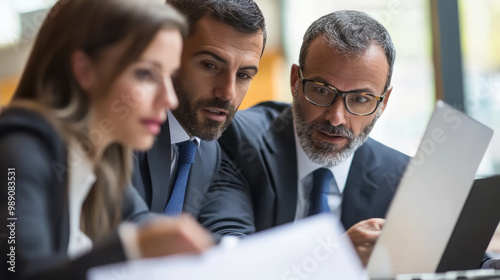 Business executives participating in an ethics audit to ensure company integrity