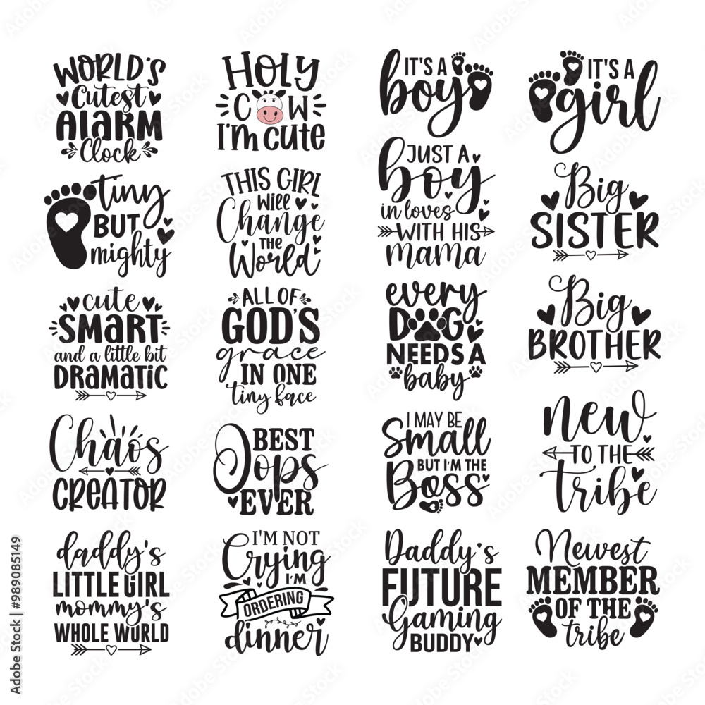 Fototapeta premium 20 Baby SVG Design Bundle