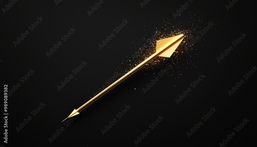 Starbound Arrow, The Sagittarius symbol with a glowing golden arrow piercing through the night sky, leaving a trail of stardust. Starbound Arrow, The Sagittarius symbol with a glowing golden arrow piercing through the night sky, leaving a trail of stardust.
