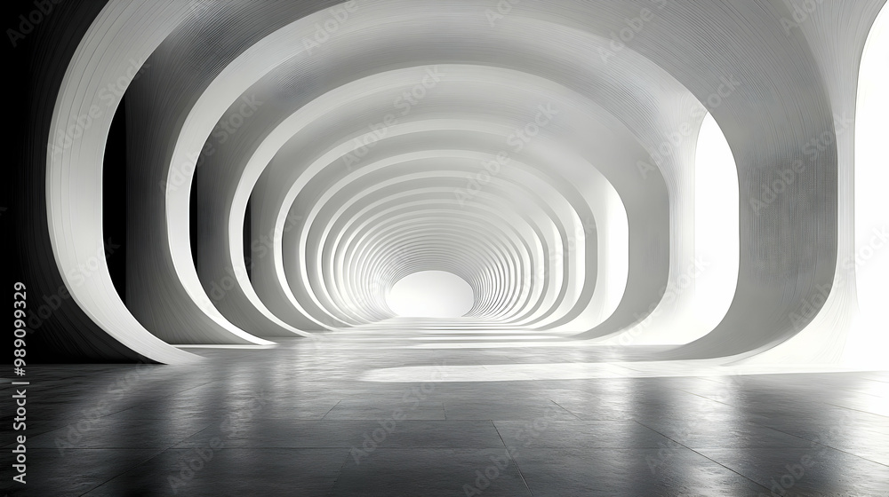 Modern Architecture: A Tunnel of Circular Walls Modern Architecture: A Tunnel of Circular Walls