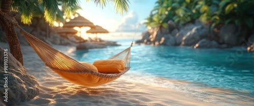 Relaxing Hammock on Tropical