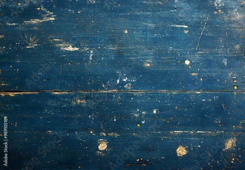 Distressed Blue Wooden Table Top Texture