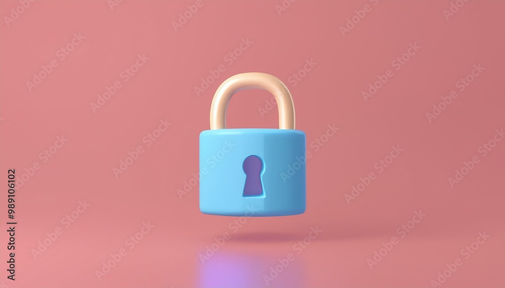 A light blue padlock with a keyhole floats against a soft pink background, symbolizing security and protection. A light blue padlock with a keyhole floats against a soft pink background, symbolizing security and protection.