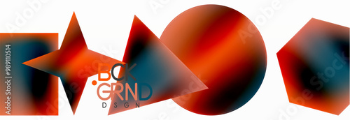 Fluid color geometric shapes abstract background. Vector Illustration For Wallpaper, Banner, Background, Card, Book Illustration, landing page