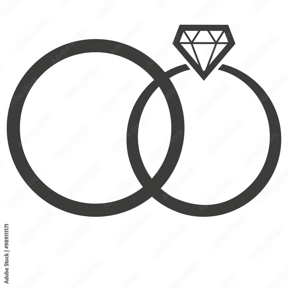 Wedding Rings. Vector Icon Wedding Rings. Vector Icon