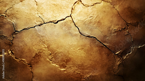 Cracked Gold Texture: A Beautiful Abstract Background