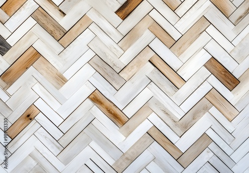 White & Brown Chevron Wood Panel Background