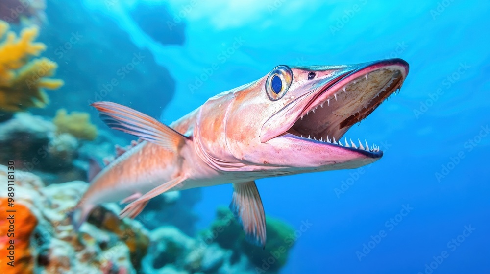 Fototapeta premium Colorful Fish Swimming in Vibrant Coral Reef