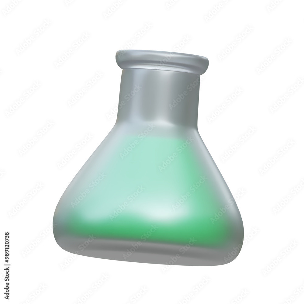 3D Laboratory Flask Icon, perfect for science and research-themed designs 3D Laboratory Flask Icon, perfect for science and research-themed designs