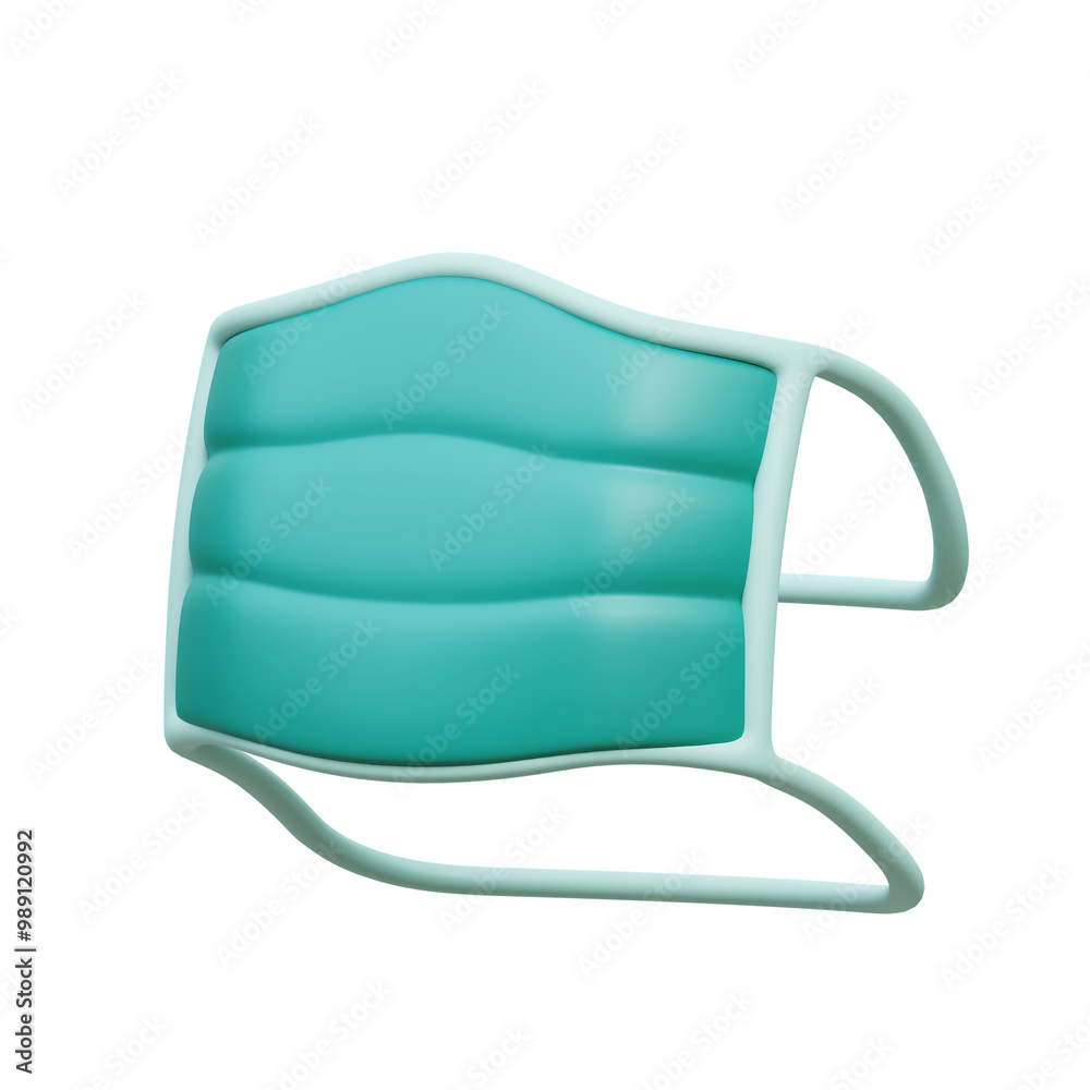 3D Medical Mask Icon, ideal for health-related graphics and awareness campaigns 3D Medical Mask Icon, ideal for health-related graphics and awareness campaigns