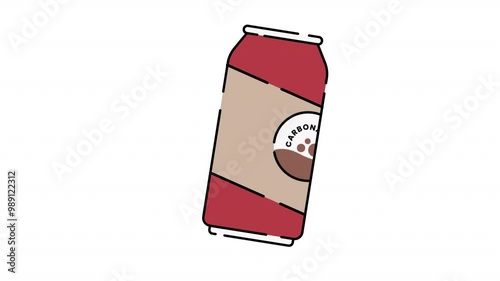 Soft Drink Illustration motion graphic animation with alpha channel.