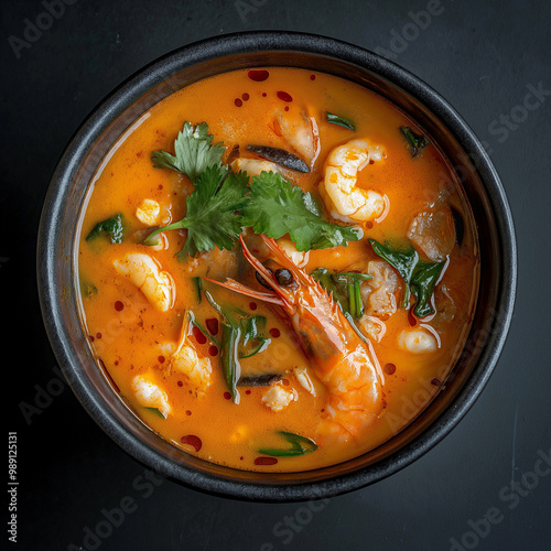 Obraz na płótnie Tom Yum Kung Thai food The taste is mellow, sour, spicy, and salty. w salonie