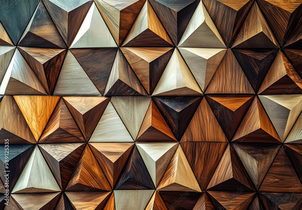 Geometric Wooden Wall Paneling Design Geometric Wooden Wall Paneling Design