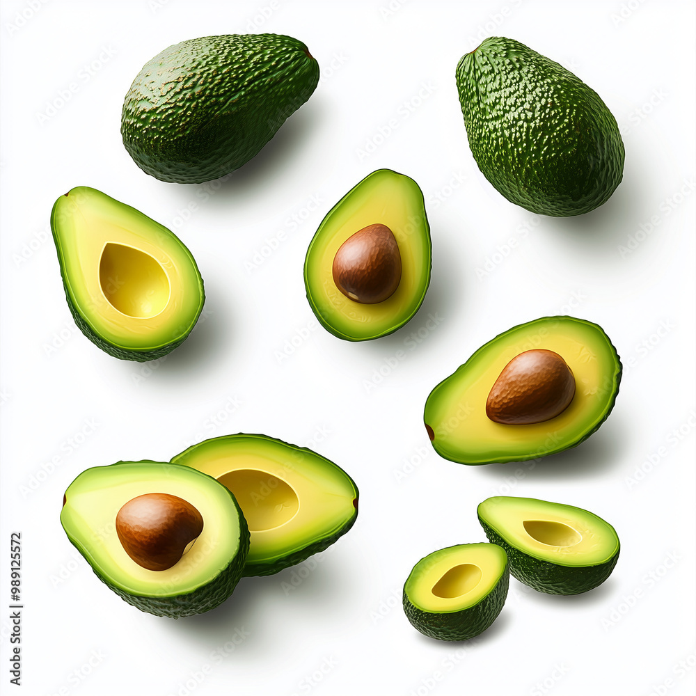 Set of avocado