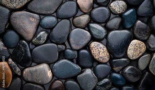 Abstract Pebble Pattern - Decorative Stone Background photo